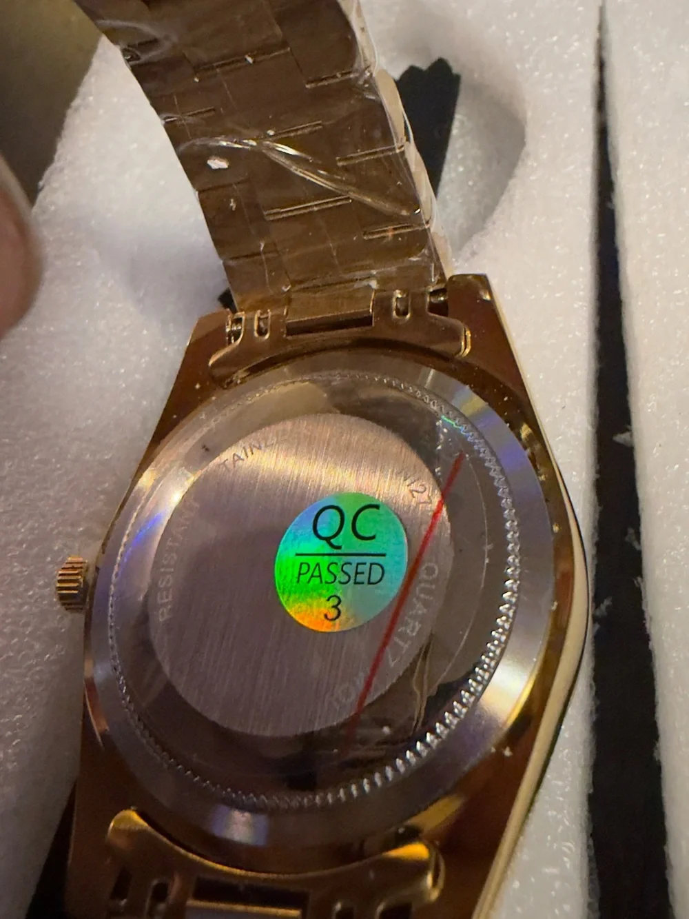 Nibosi Gold Tone Men's Day-Date Watch